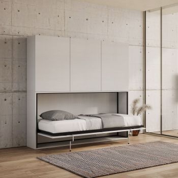 Letto singolo a scomparsa orizzontale con mobili Auda D 2
