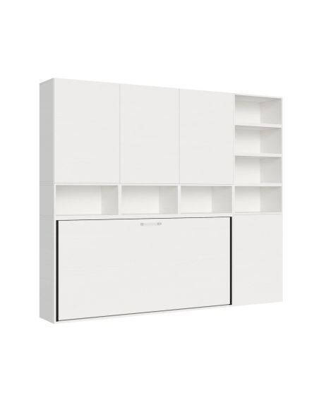 Letto singolo a scomparsa orizzontale con mobili Auda E