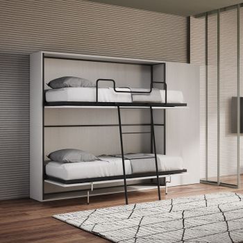Letto a castello a scomparsa moderno con mobili Auda H