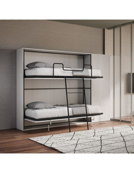 Letto a castello a scomparsa moderno con mobili Auda H