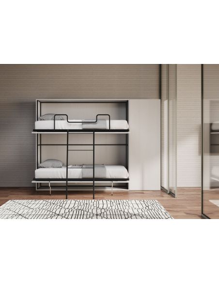 Letto a castello a scomparsa moderno con mobili Auda H
