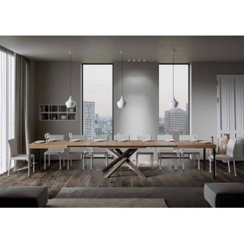 Tavolo da pranzo allungabile Aberdeen 4C 90x130/390 cm 2