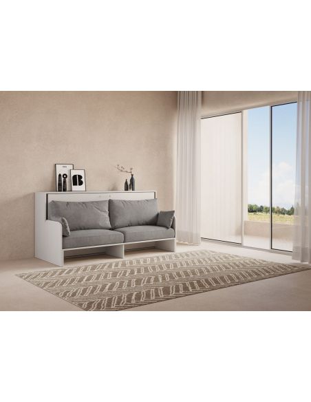 Letto singolo a scomparsa orizzontale con divano Auda
