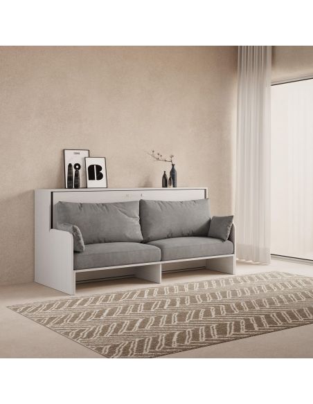 Letto singolo a scomparsa orizzontale con divano Auda