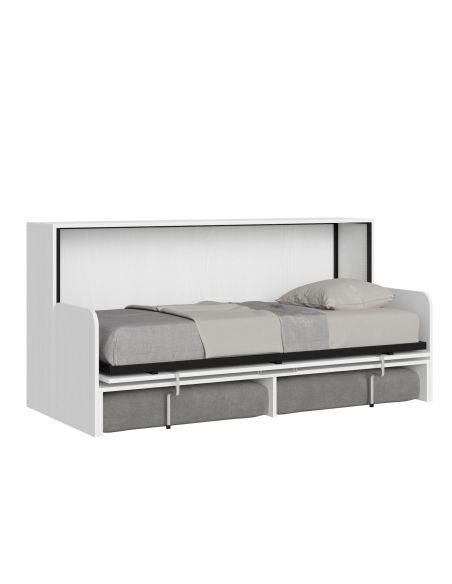 Letto singolo a scomparsa orizzontale con divano Auda