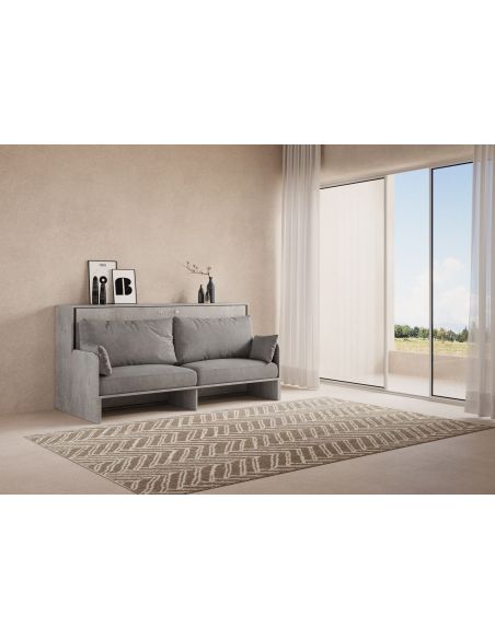 Letto singolo a scomparsa orizzontale con divano Auda