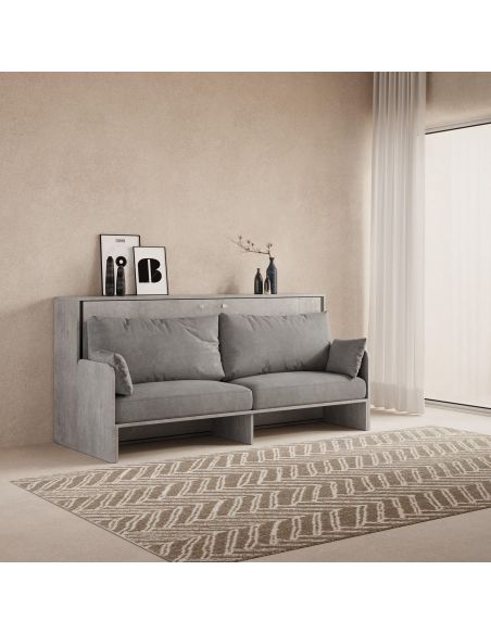 Letto singolo a scomparsa orizzontale con divano Auda