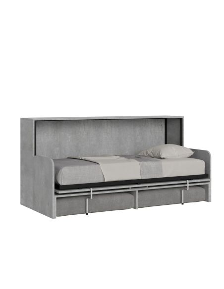 Letto singolo a scomparsa orizzontale con divano Auda