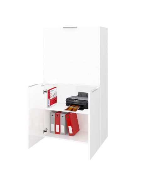 Scrivania a scomparsa con scaffali Geometry