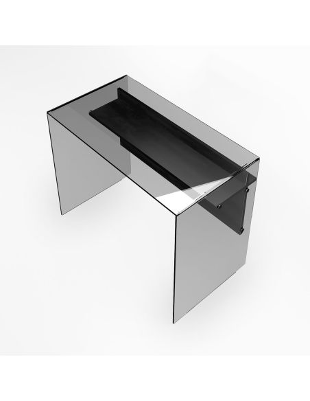 Scrivania per computer in vetro trasparente 100 cm Beat Scrivania per computer in vetro trasparente 100 cm Beat