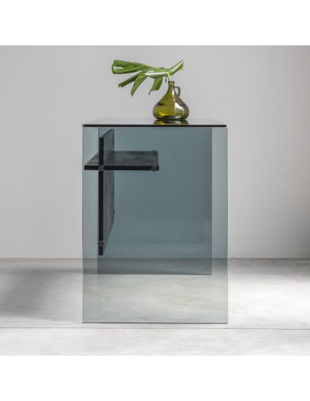 Scrivania per computer in vetro trasparente 100 cm Beat Scrivania per computer in vetro trasparente 100 cm Beat