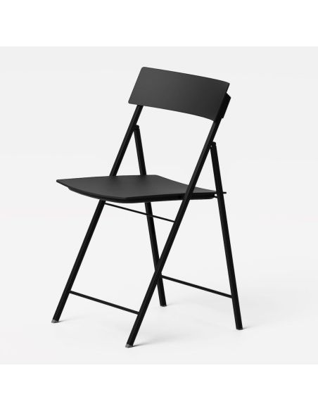 Set 6 sedie pieghevoli design moderno in acciaio e plastica Kurt Set 6 sedie pieghevoli design moderno in acciaio e plastica Kurt