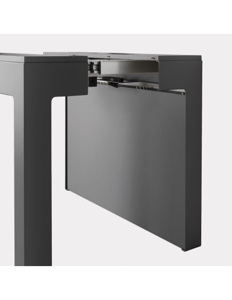 Tavolo consolle allungabile in acciaio e laminato Dutton Tavolo consolle allungabile in acciaio e laminato Dutton