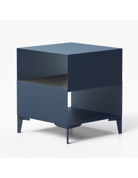 Tavolino comodino design moderno in acciaio Larry Tavolino comodino design moderno in acciaio Larry