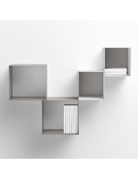 Cubi da parete in acciaio design moderno Naoki