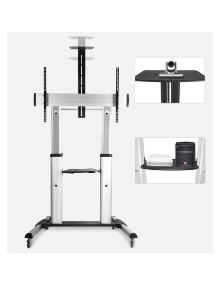 Carrello porta tv grandi dimensioni 60 - 100" su ruote Fabian Carrello porta tv grandi dimensioni 60 - 100" su ruote Fabian