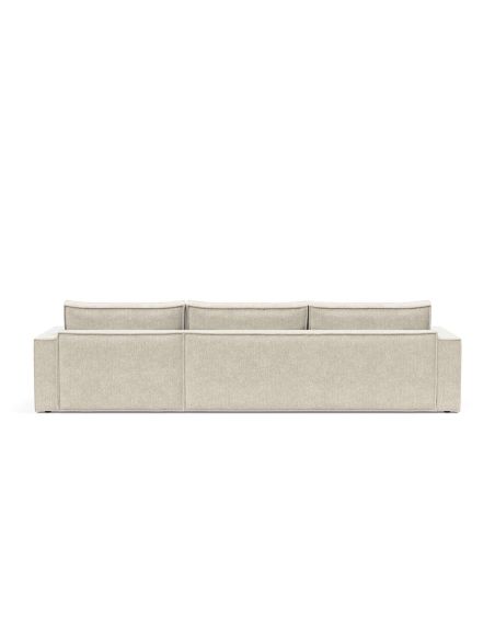 Divano letto matrimoniale con penisola Newilla Lounger - 357 Taura, Off White