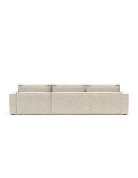 Divano letto matrimoniale con penisola Newilla Lounger - 357 Taura, Off White