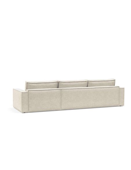 Divano letto matrimoniale con penisola Newilla Lounger - 357 Taura, Off White