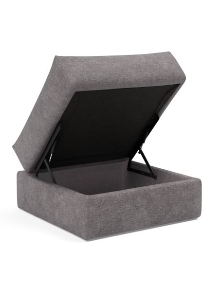 Pouf imbottito con contenitore salvaspazio Cornila Pouf imbottito con contenitore salvaspazio Cornila