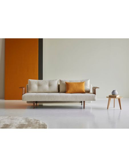 Divano letto Recast con braccioli a due posti - 357 Taura, Off White