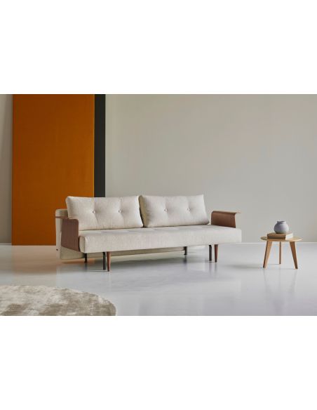 Divano letto Recast con braccioli a due posti - 357 Taura, Off White