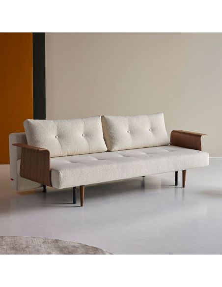 Divano letto Recast con braccioli a due posti - 357 Taura, Off White