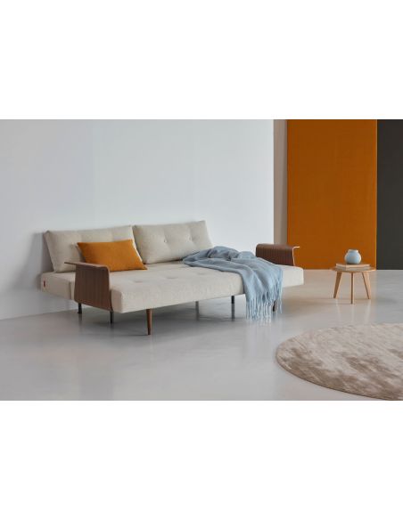 Divano letto Recast con braccioli a due posti - 357 Taura, Off White
