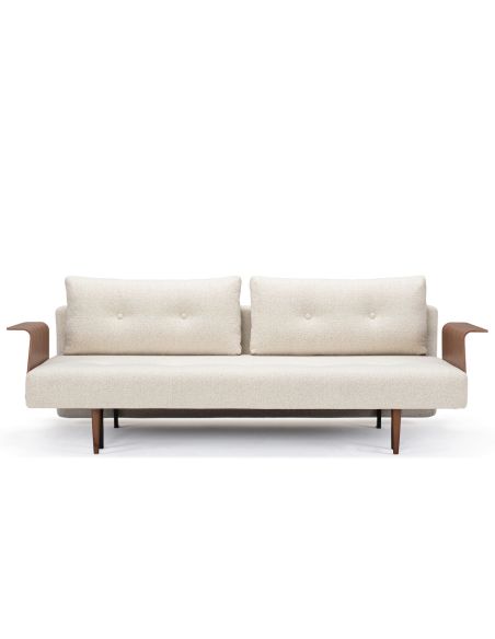 Divano letto Recast con braccioli a due posti - 357 Taura, Off White