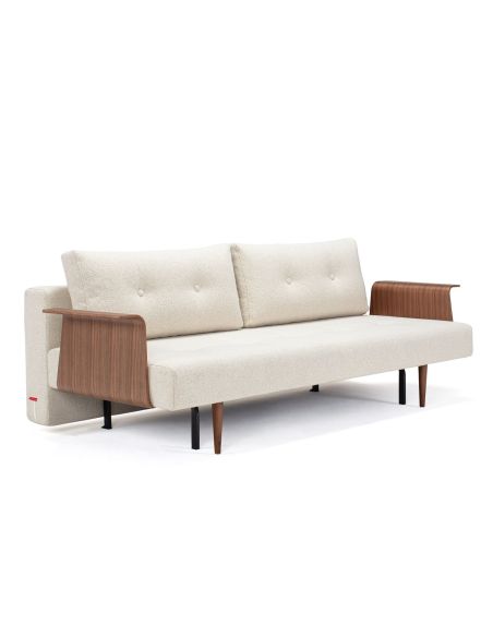 Divano letto Recast con braccioli a due posti - 357 Taura, Off White
