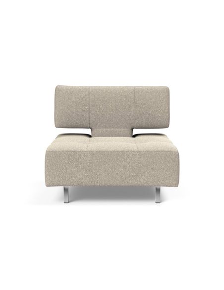 Poltrona con ruote trasformabile in pouf Longhorn - 539 Bouclé Beige