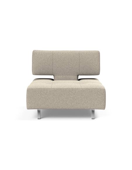 Poltrona con ruote trasformabile in pouf Longhorn - 539 Bouclé Beige