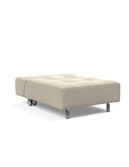 Poltrona con ruote trasformabile in pouf Longhorn - 539 Bouclé Beige