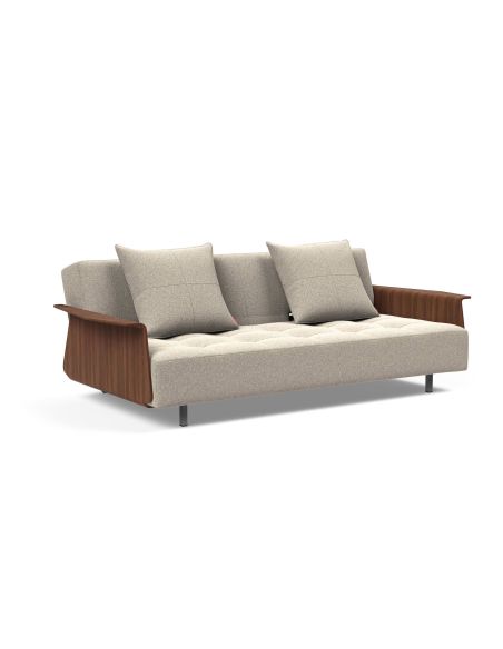 Divano letto matrimoniale con braccioli Longhorn - 539 Bouclé Beige