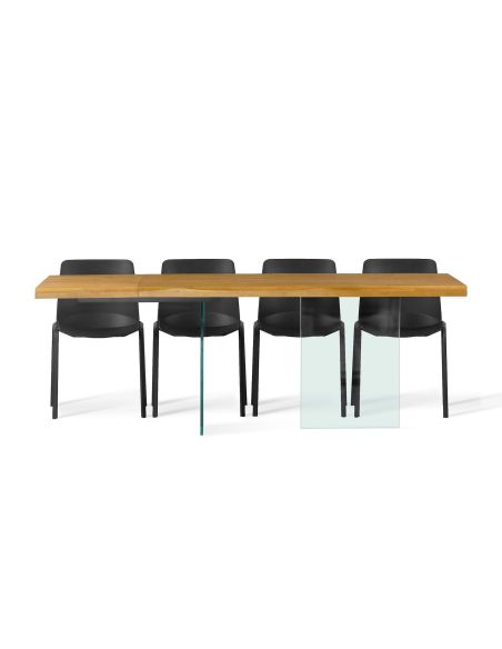 Tavolo da pranzo in legno massello 160 x 90 cm Easy 160