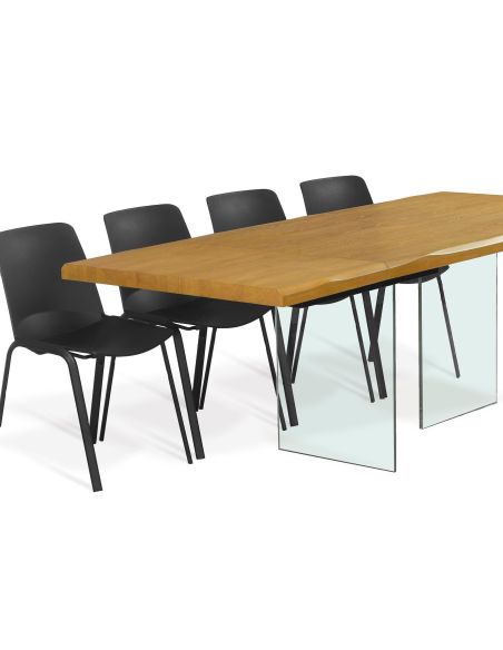 Tavolo da pranzo in legno massello 180 x 90 cm Easy 180