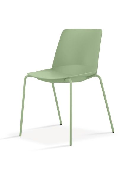 Coppia sedie da cucina in polipropilene e metallo Riddell Coppia sedie da cucina in polipropilene e metallo Riddell