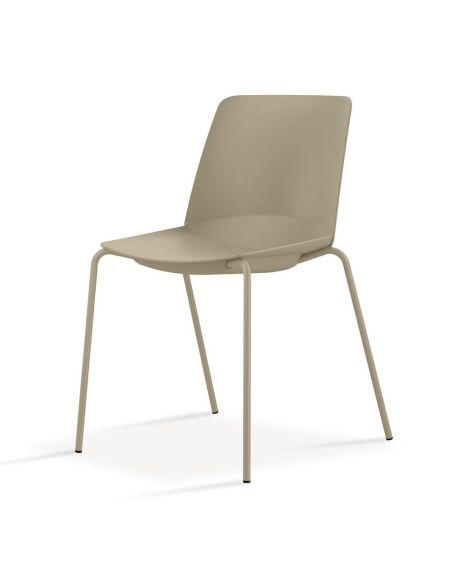 Coppia sedie da cucina in polipropilene e metallo Riddell Coppia sedie da cucina in polipropilene e metallo Riddell