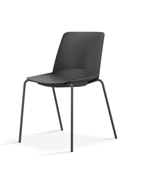 Coppia sedie da cucina in polipropilene e metallo Riddell Coppia sedie da cucina in polipropilene e metallo Riddell