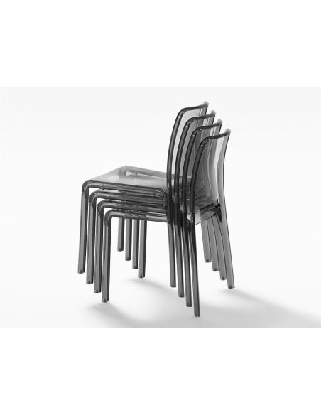 Set 4 sedie da cucina in policarbonato Klear