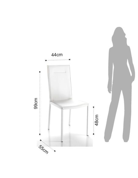 Coppia sedie moderne per sala pranzo Aksel White Coppia sedie moderne per sala pranzo Aksel White