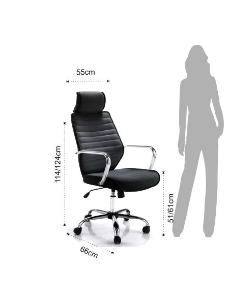 Sedia da ufficio in rete con poggiatesta Ergo