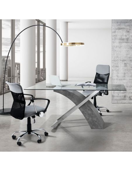 Sedia da scrivania in rete e tessuto Malibu