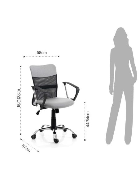 Sedia da scrivania in rete e tessuto Malibu