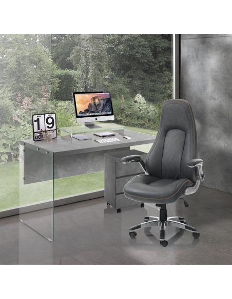 Poltrona ufficio in pelle sintetica Anouk