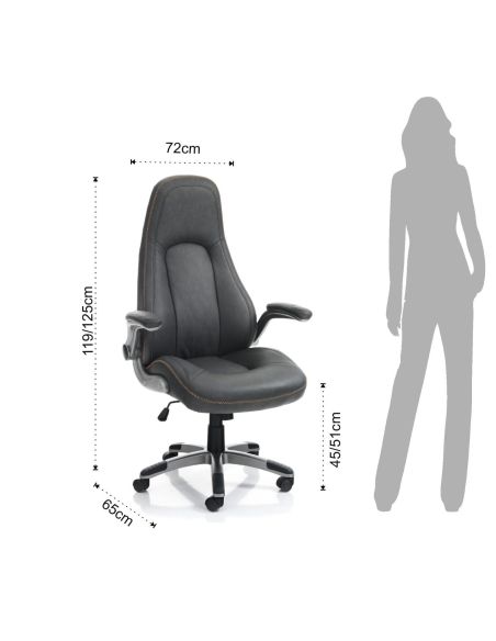 Poltrona ufficio in pelle sintetica Anouk