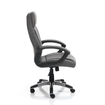 Poltrona da ufficio in pelle sintetica Branny Grey 2