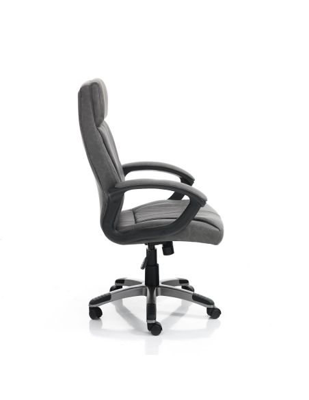 Poltrona da ufficio in pelle sintetica Branny Grey