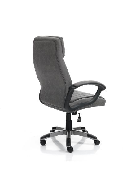 Poltrona da ufficio in pelle sintetica Branny Grey