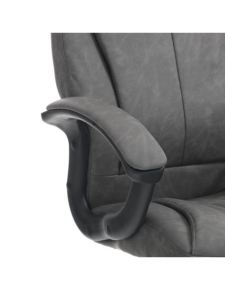 Poltrona da ufficio in pelle sintetica Branny Grey